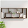 Gecheer Scaffale a Parete,Mensola Galleggiante,Libreria da Parete,Mensola da Parete a Forma Rettangolare,Scaffale Murale,Mensole cubo da Parete,Scaffale da Parete,in Legno,Rovere Marrone 36x16x90 cm