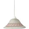 Generico Lampadario a Sospensione Classico in Vetro, 1 Luce, per Cucina, Bagno, Camera, Soggiorno, Scala, Corridoio art. Greca rosa