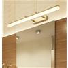 SSNCcNC D'oro, 40cm, LED Luce dello Specchio del Bagno Impermeabile, Angoli Regolabili, per Trucco e Armadio, Lampada da Parete
