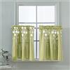 Lifup Tenda per Finestra Corta, Set da 2 pannelli, Tenda da Bistrot, Tende per Cucina a Vetro per Soggiorno, Casa di Campagna, Piccole Finestre Verde 74B x 61H (CM)