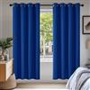 Deconovo Tende Oscuranti per Interni 2 Pezzi 175 CM Altezza, Termiche Isolanti, Anti-Rumore, con Anelli, Ideali per Camera da Letto e Soggiorno, 140x175 CM, Blu Elettronico
