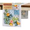 Maison d' Hermine Maison d'Hermine Runner da tavolo in 100% cotone, lunghezza 150 cm, per casa, cucina, sala da pranzo, feste, matrimoni, Primavera Estate (Agrume, 50 cm x 150 cm)