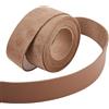 GORGECRAFT 2m*25mm*1.7mm Strisce di Finta Pelle Fiore Cinturino in Pelle Marrone Cocco Cavo di Cuoio Piatto Fili Corda per Artigianato Fai-da-Te Cintura per Chitarra Bracciale Creazione di Gioielli