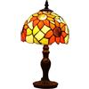 FUMAT Lampada Tiffany da Tavolo con Paralume in Vetro Colorato per Soggiorno, Camera da Letto, Studio e Tavolino da Caffè