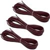 PATIKIL Cordoncino in Finta Pelle Scamosciata, 3 Rotoli 3mm x 5m Strisce Piatte in Pelle Sintetica per Artigianato Creazione Gioielli Collane Bracciali, Vino Rosso(Totale 15 Metri)