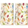 Arquiel Set di 2 Strofinacci Cucina Vegetale Asciugamani Da Cucina in Microfibra Assorbente Canovacci Cucina Decorazione Regali di Vacanza per Cucina 40 cm x 60 cm