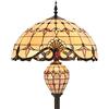 Bieye L30803 Lampada da terra in vetro colorato in stile barocco Tiffany con doppia illuminazione per l'arredamento della casa (rosa, 20 pollici di larghezza)