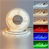 JOYLIT RGBCCT Striscia LED COB 24V 5M, RGB + 2700K-6500K Bianco Doppio 6 PIN Strip LED 840LEDs/M 21W/M Alta Luminosità 12MM Flessibile Multicolore Luce Strisce (Solo Striscia LED)