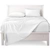 FARFALLAROSSA Lenzuola Singolo Completo, Materiale 100% Puro Cotone, Lenzuola e 1 Federa da Letto, Biancheria da Letto, bianco
