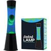 I-TOTAL® Lampada Lava Gravity Colorata - Effetto Bolle Ipnotico, Design Retrò, Cera Fluida, Luce Rilassante, Lampada Decorativa per Casa e Ufficio (Base Nera Liquido Blu Cera Verde)