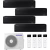 Samsung CONDIZIONATORE SAMSUNG WINDFREE BLACK QUADRI SPLIT 9000+9000+9000+9000 BTU INVERTER R32 AJ080 A++ WIFI