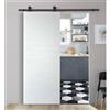Leroy Merlin Porta scorrevole Milk in mdf bianco, L 92.5 x H 211.5 cm, con binario Industrial Reversibile