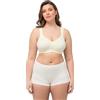 Ulla Popken Reggiseno Wellness, Microfibra, Senza Ferretto, Coppa C-E 812319, Bianco Crema, 6C Donna