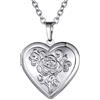 GoldChic Collana Con Medaglione Con Foto Di Rose Per Donna, Ciondolo Con Medaglioni Personalizzati Con Ciondolo a Forma Di Cuore, Regali Per Gioielli Incisi Con Foto Per Nana