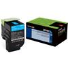 LEXMARK 80C2SC0 Toner Originale Ciano per Lexmark CX310dn / CX310n Capacità 2000 Pagine