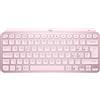 Logitech MX Keys Mini Tastiera Illuminata Wireless, Minimal, Compatta, Bluetooth, Retroilluminata, USB-C, Compatibile Con Apple MacOS, IOS, Windows, Linux, Android, In Metallo - Rosa