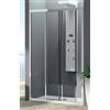 CSA Box Doccia Box Doccia Porta Doccia Scorrevole 3 Ante Amelia N.F2S 115 - Profilo : Bianco Opaco - Cristallo : Acrilico