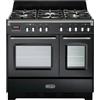 De Longhi Cucina a Gas 5 Fuochi 2 Forni Elettrici Ventilati Multifunzione con Grill Griglie ghisa Larghezza x Profondità 90x60 cm Scaldapiatti colore Antracite - MEM 965T NN ED Linea Mastercook