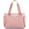 PORRASSO Borsa Tote Borsa a Tracolla in Nylon Donna Borsa a Mano Tote Borsetta per Shopping Viaggio Lavoro Uso Quotidiano Rosa