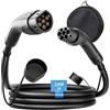 Rosaking Cavo Ricarica Auto Elettrica Tipo 2 22kW, 5M EV Con 3 Fasi＆IEC 62196, 32A Charger per la Maggior Parte dei Veicoli E Hybrid ed Elettrici