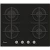 CANDY CVG6B Piani cottura a Gas larghezza 60 cm Finitura Vetro Nero - 4 Fuochi - Griglie in Ghisa - 33802719