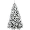 Megashopitalia Albero di natale INNEVATO 150/180/210/230/270CM SUPERFOLTO REALISTICO (210)
