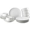 Rosenthal Joyn, set di 18 pezzi, in porcellana, piatti, tazze e piattini, look leggero e naturale, tocco moderno e urbano, lavabile in lavastoviglie e microonde