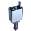 Thlevel Retrattile Caricatore Auto 4 in 1 Caricabatteria Cavi 66W USB C Ricarica Rapida con Display di Tensione Compatibile con iPhone Galaxy Huawei per 12V 24V Car