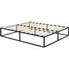HOMCOM Struttura Letto con Doghe in Compensato e Contenitore Inferiore, 190x160x35cm, Nero e Colore Legno|Aosom