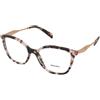 Prada PR 02ZV ROJ1O1 | Occhiali da Vista Graduati | Prova Online | Plastica | Quadrati | Marrone, Rosa, Havana | Adrialenti