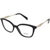 Prada PR 02ZV 1AB1O1 | Occhiali da Vista Graduati | Prova Online | Plastica | Quadrati | Nero | Adrialenti