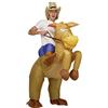 AirSuits Costume Gonfiabile da Cowboy a Cavallo, Travestimento Adulto | Divertente illusione di corsa in sella con cappello e ventola, taglia unica, a batteria, per addio al celibato e feste