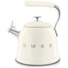 Smeg, Bollitore per Piano Cottura WKF01CR, in Acciaio Inox, Capacità 2,3L, Coperchio Removibile e Beccuccio Dosatore, Anche per Induzione, Crema