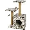 Ferribiella Spa Ferribiella Tiragraffi ad Albero per Gatti Leopardo Doppio 35 x 45 x h. 75 cm