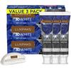 LUXPAKS Toothpaste Squeezer compatibile con 3D White Advanced Charcoal Teeth Whitening Toothpaste, 3,3 oz Pack of 3 - Advanced Whitening and Fluoride Protection