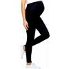 MERITEX 1 Pezzo Leggings Donna 3751 Premaman in Cotone con Regolazione Interna. Nero XXL