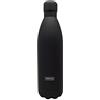 NERTHUS Fih 855 - Bottiglia doppia parete nera, 1000 ml, in acciaio inox, senza BPA, 18/8, 1000 ml
