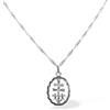 Sebaoth Medaglia croce di Caravaca benedetta con angeli, 23 mm + catena Singapore 45 cm, collo da donna, in argento Sterling
