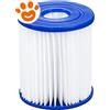 Bestway Filtro a Cartuccia Tipo I per Pompe a Filtrazione Art. 58093 - Confezione Da 2 Pezzi