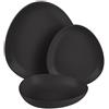 BerlingerHaus Berlinger Haus Set di piatti da 18 pezzi | Matte Black Collection | stoviglie in gres di alta qualità | lavabili in lavastoviglie e microonde