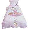 Jerry Fabrics Copripiumino per bambini, ballerina, singolo, 140 x 200 cm, federa 70 x 90 cm, 100% cotone
