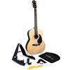 D&A W-101-N-PK - Chitarra Acustica Con Supporto, Borsa Da Concerto, Plec, Cinghia E