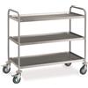 Silver Italia CARRELLO DA SERVIZIO CUCINA INOX 3 RIPIANI 85x50 cm