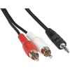 FX CAVO JACK 3,5 mm STEREO - 2 x RCA MASCHIO - lunghezza 5 metri