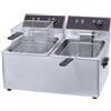 Silver Italia FRIGGITRICE ELETTRICA DA BANCO SILVER ITALIA CS - 2 VASCHE 8+8 LITRI