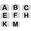 V-plast LETTERE DRESSAGE IN PLASTICA DA ATTACCARE SET 8 PZ A,B,C,E,F,H,K,M