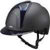 KEP Italia CASCO IN CARBONIO E-LIGHT NERO OPACO CON VISIERA BLU METALLIZZATO E 2 TASSELLI BLU METALIZZATO