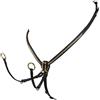 Equestro PETTORALE CON FORCHETTA IN PELLE CONCIATA CON CLINCHER IN OTTONE