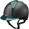KEP Italia CASCO IN CARBONIO E-LIGHT NERO OPACO CON VISIERA VERDE METALLIZZATO E 2 TASSELLI VERDE METALIZZATO