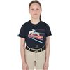 Equestro T-SHIRT BAMBINA SLIM FIT STAMPA SALTO COLORATO